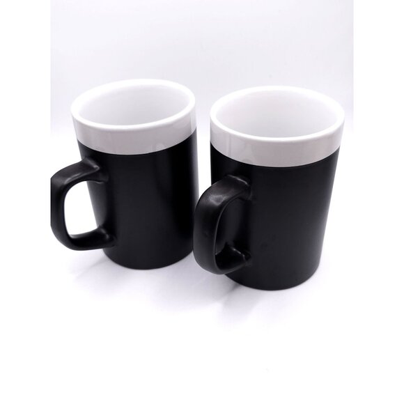 Pier 1 Imports Other - Pier 1 Imports Set Of 2 Black & White Ceramic Coffee Mugs
